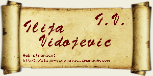 Ilija Vidojević vizit kartica